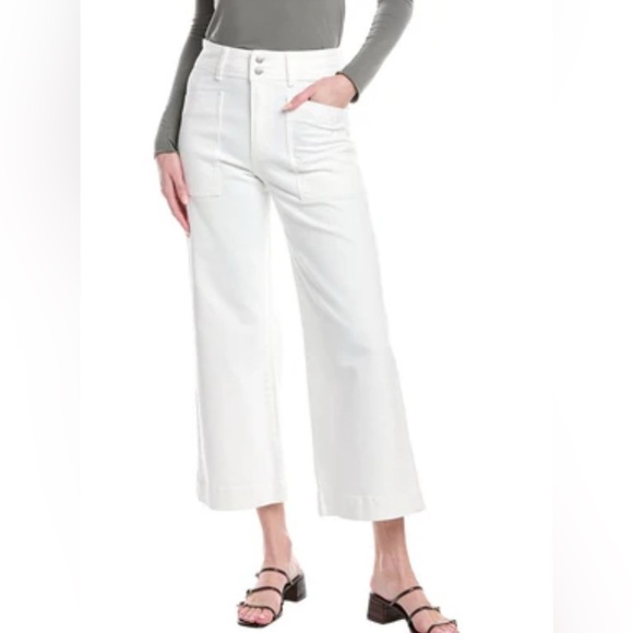 JOE'S JEANS cargo  Stretch rise crop Bootcut White. Size 23 (00) NWT - Picture 1 of 3